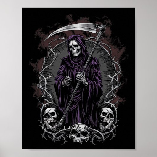 Grim Reaper Kunstwerk Horror Halloween Poster (Voorkant)