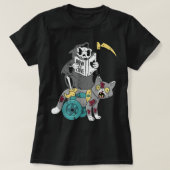 Grim Reaper Lazy Halloween Costume Funny Zombie Ca T-shirt (Design voorkant)