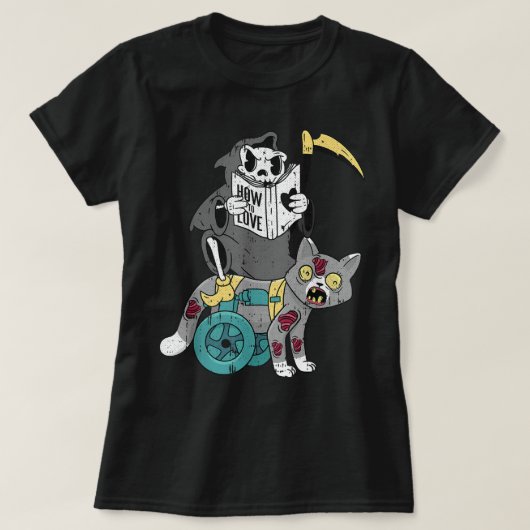 Grim Reaper Lazy Halloween Costume Funny Zombie Ca T-shirt (Design voorkant)