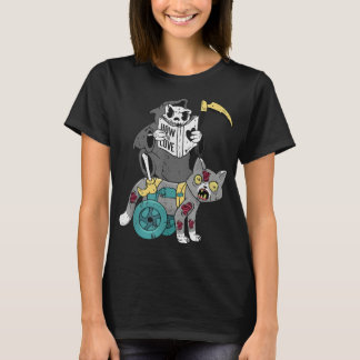 Grim Reaper Lazy Halloween Costume Funny Zombie Ca T-shirt