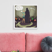 Grim Reaper Leuke Canvasprint Vastgelopen in het M Canvas Afdruk (Insitu (Woonkamer))
