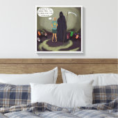 Grim Reaper Leuke Canvasprint Vastgelopen in het M Canvas Afdruk (Insitu (Slaapkamer))
