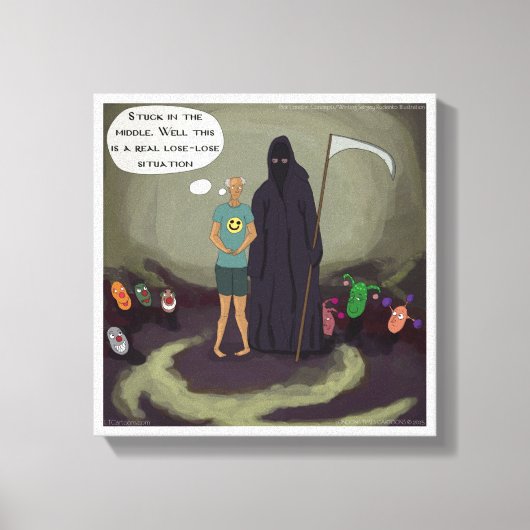 Grim Reaper Leuke Canvasprint Vastgelopen in het M Canvas Afdruk (Voorkant)