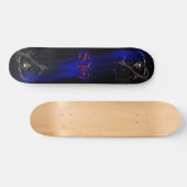 Grim Reaper met blauwe vlammen Persoonlijk Skateboard (Horizontaal)