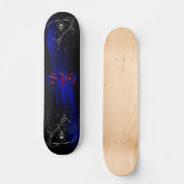 Grim Reaper met blauwe vlammen Persoonlijk Skateboard (Voorkant)
