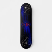 Grim Reaper met blauwe vlammen Persoonlijk Skateboard (Voorkant)