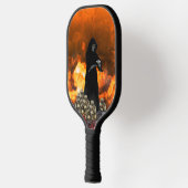 Grim Reaper met ontvlammen en schedels Pickleball Paddle (Links)