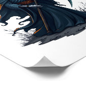 Grim Reaper met Scythe - Enge Halloween Shirt Poster (Hoek)