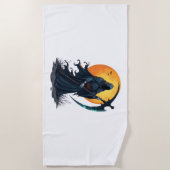 Grim Reaper met Scythe - Enge Halloween Shirt Strandlaken (Voorkant)