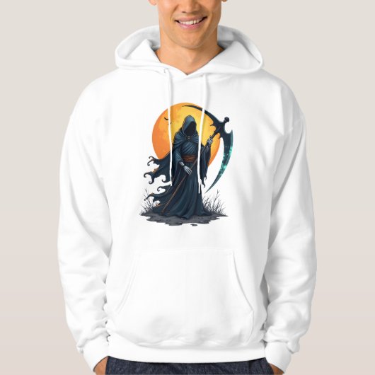 Grim Reaper met Zeis � Eng Halloween T-shirt (Voorkant)