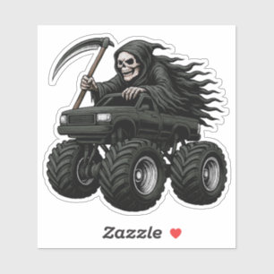 Grim Reaper Monster Truck Sticker