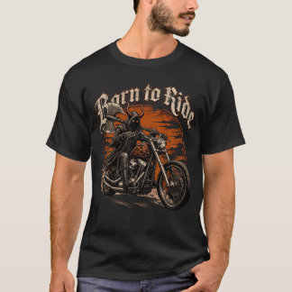 Grim Reaper Motorrijder Shirt, Vintage Chopper T-shirt