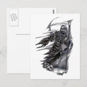 Grim Reaper neemt zielen Briefkaart (Voorkant / Achterkant)