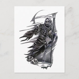 Grim Reaper neemt zielen Briefkaart