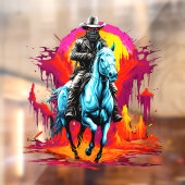 Grim Reaper of the Wild West Raamsticker (Vel 2)