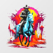 Grim Reaper of the Wild West Raamsticker (Vel)