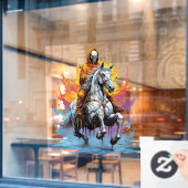 Grim Reaper of the Wild West Raamsticker (Cafe Raam)