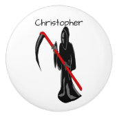 Grim Reaper Ontwerp Persoonlijk Keramische Knop (Voorkant)