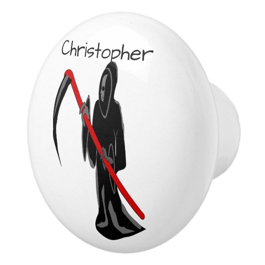 Grim Reaper Ontwerp Persoonlijk Keramische Knop (Rechts)