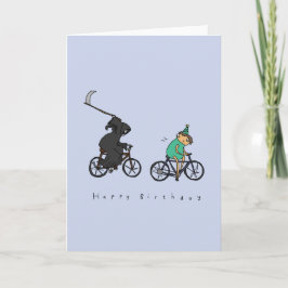 Grim Reaper op wielen | Dark Humor Verjaardag Kaar Kaart