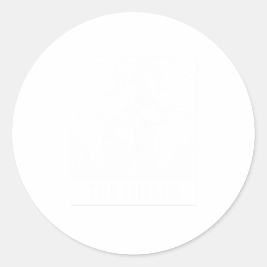 Grim Reaper over Mannen van tarot Kaart Vrouwen Ronde Sticker (Voorkant)