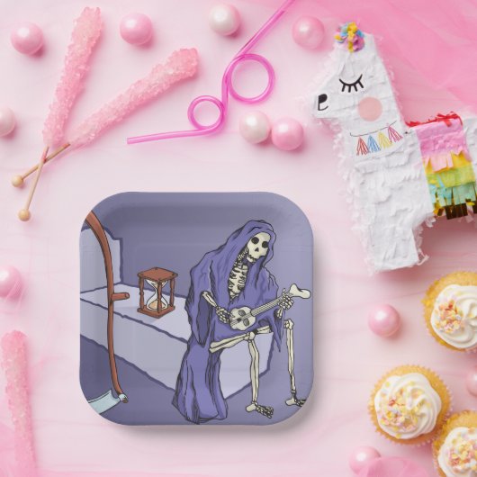 Grim Reaper Papieren Bordje (Feest)