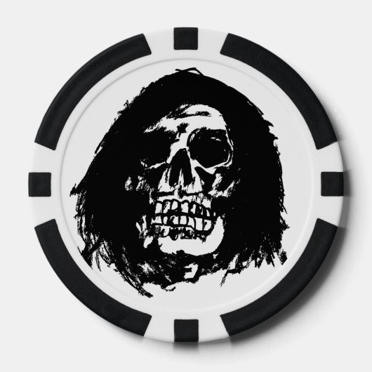 Grim Reaper Poker Chip (waarde van '10') (Voorkant)