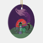 Grim Reaper Puppy Keramisch Ornament (Rechts)
