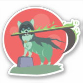 Grim Reaper Puppy Sticker (Voorkant)