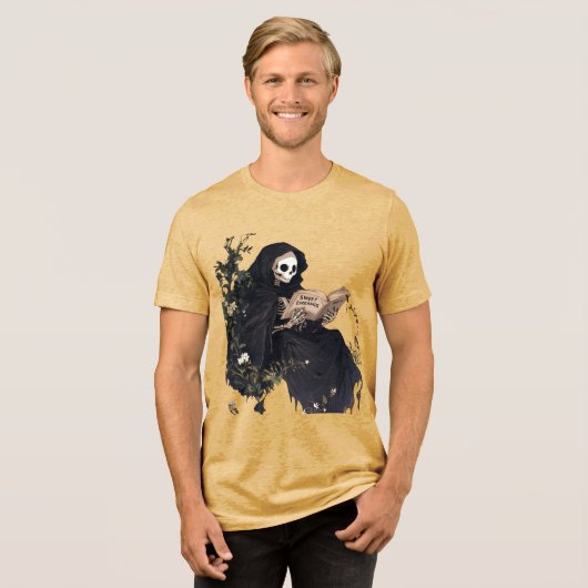 Grim Reaper Reading “Sweet Dreams” Tri-Blend Shirt (Voorkant volledig)