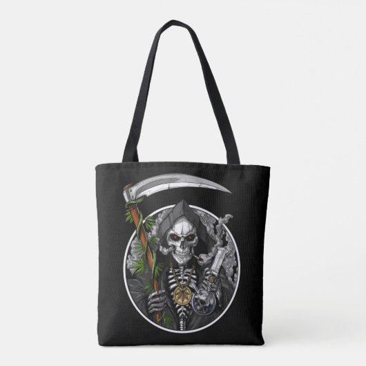 Grim Reaper Roken Wiet Canvas tas (Achterkant)