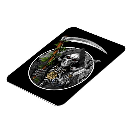 Grim Reaper Roken Wiet Flexibele Fotomagneet Magneet (Linkerzijde)