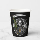 Grim Reaper Roken Wiet Paper Cup Papieren Bekers (Achterkant)