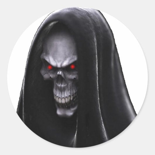 Grim Reaper Ronde Sticker (Voorkant)