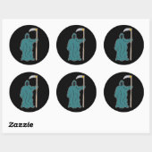 Grim Reaper Ronde Sticker (Vel)