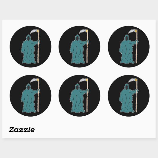 Grim Reaper Ronde Sticker (Vel)