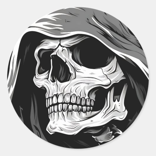 Grim Reaper Ronde Sticker (Voorkant)