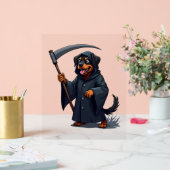 Grim Reaper Rottweiler Dog Acryl Bord (Huwelijk)