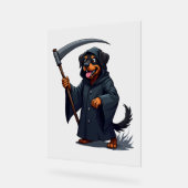 Grim Reaper Rottweiler Dog Acryl Bord (Hoek)