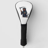 Grim Reaper Rottweiler Dog Golfheadcover (Voorkant)