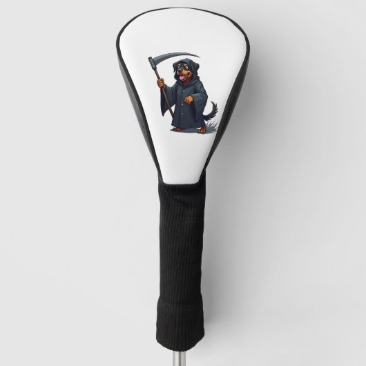 Grim Reaper Rottweiler Dog Golfheadcover (Voorkant)