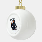 Grim Reaper Rottweiler Dog Keramische Bal Ornament (Rechts)