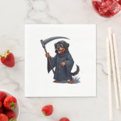Grim Reaper Rottweiler Dog Servet (Insitu)