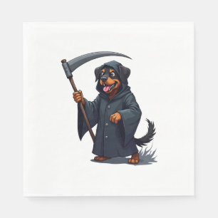 Grim Reaper Rottweiler Dog Servet