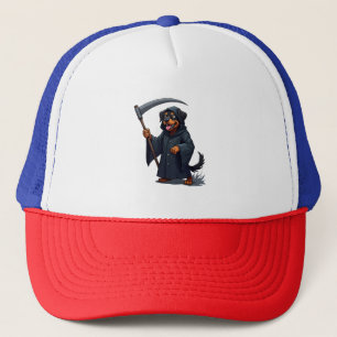 Grim Reaper Rottweiler Dog Trucker Pet