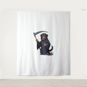 Grim Reaper Rottweiler Dog Wandkleed