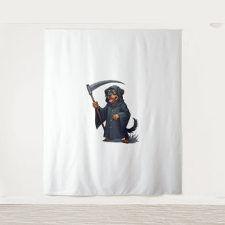Grim Reaper Rottweiler Dog Wandkleed