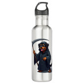 Grim Reaper Rottweiler Dog Waterfles (Voorkant)