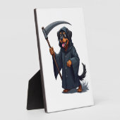 Grim Reaper Rottweiler Hond Fotoplaat (Zijkant)