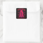 Grim Reaper Salem Massachusetts Vierkante Sticker (Tas)
